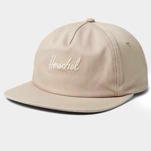Herschel beige sand 100% cotton scout cap hat NWT